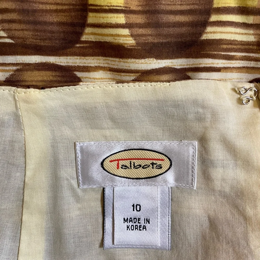 Talbots Boho Cotton Midi Flare Skirt Size 10